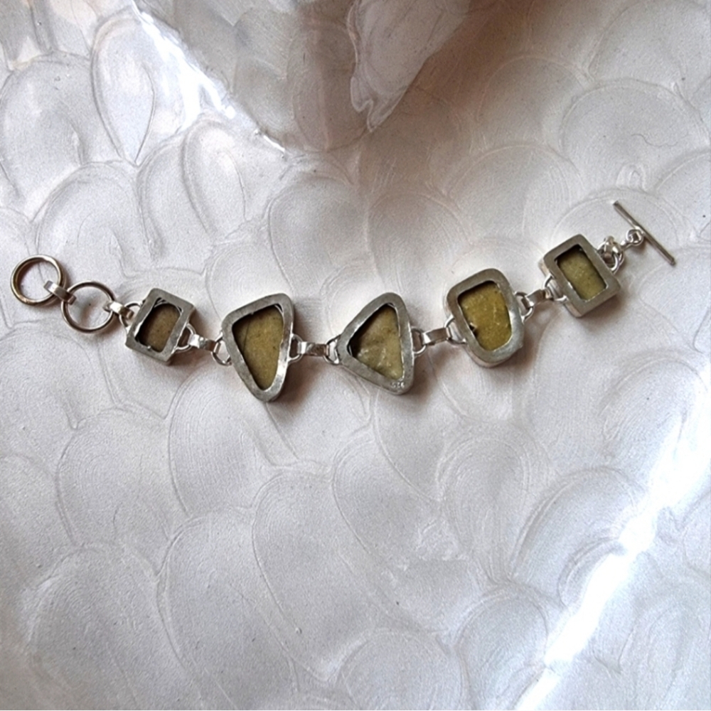 Silver Abalone Shell Bracelet - Picture 5 of 7